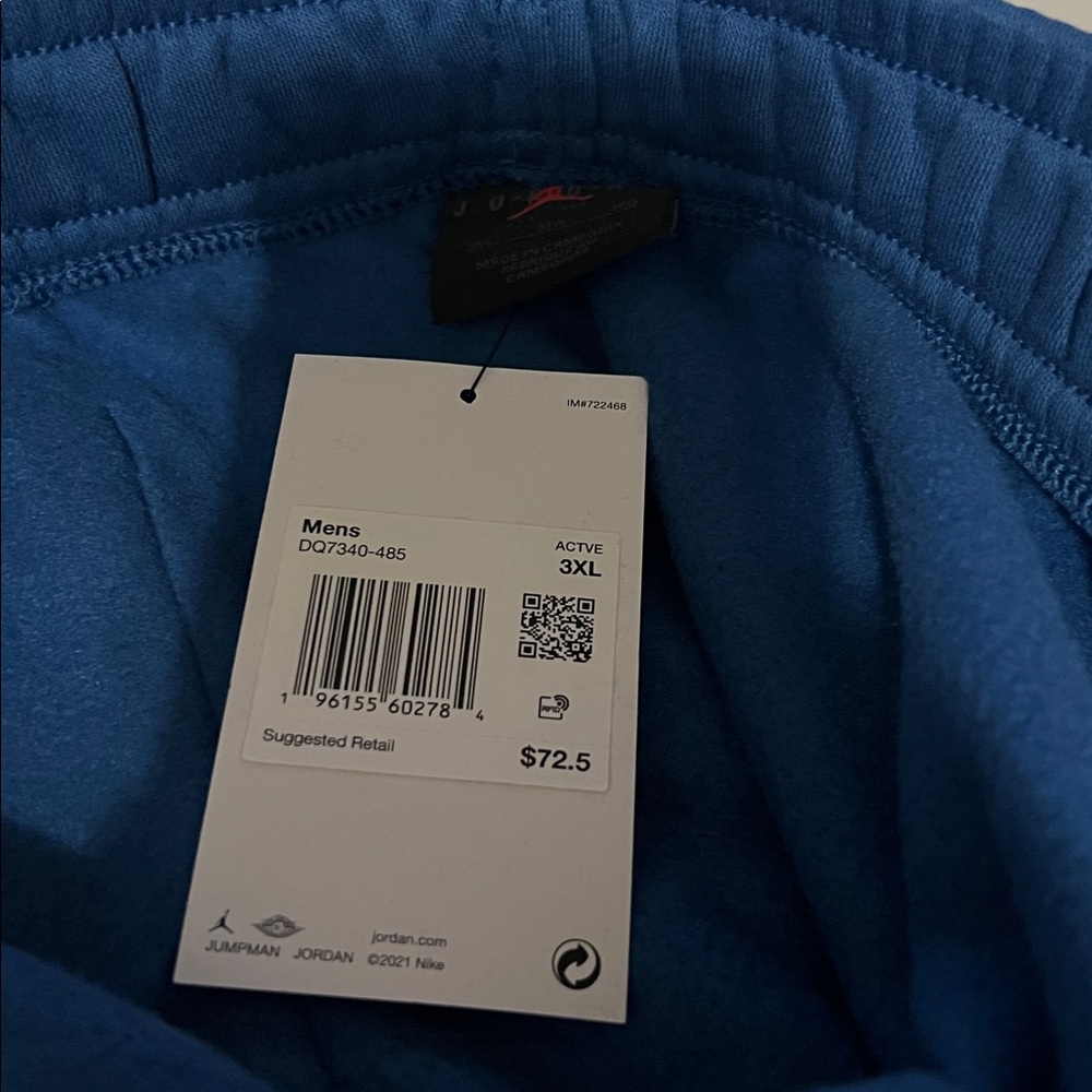 Nike 3XL Jordan Blue Jumpman Sweatpants - Picture 5 of 5
